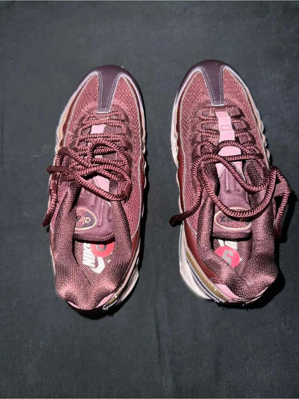 Nike Women’s Sneakers — Burgundy, Gold, Plum